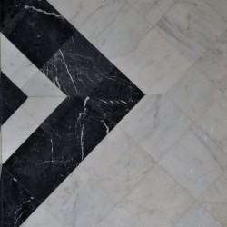 white and black marble