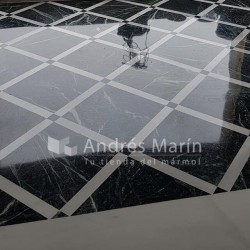 Marble Black Marquina with thin veins. Quarry Prices. Several sizes